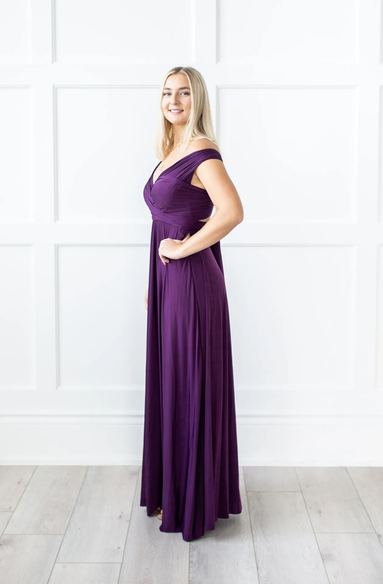 Sakura Maxi Plum Purple / One Size - Convertible Formal Floor Length Dresses