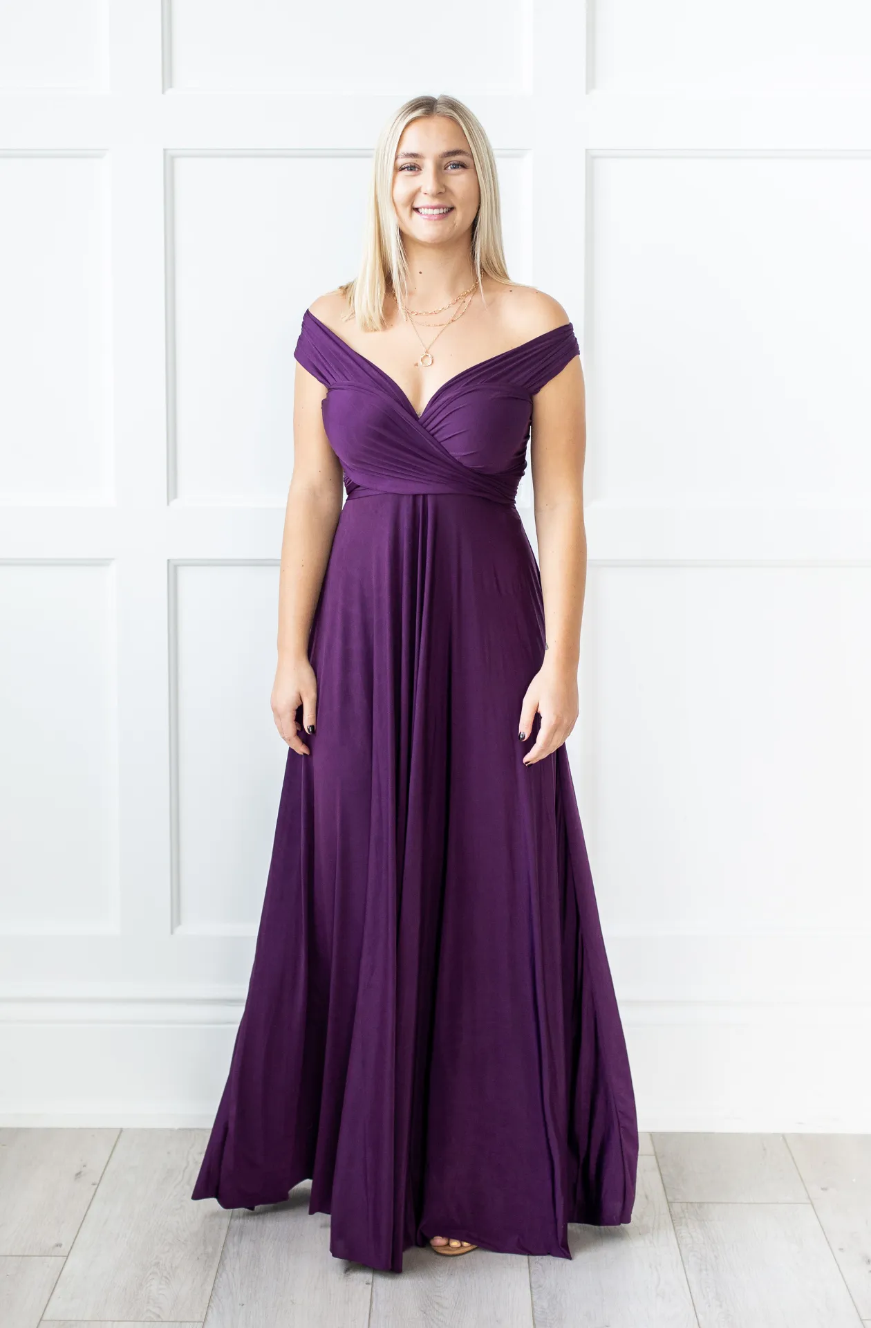 Sakura Maxi Plum Purple / One Size - Convertible Formal Floor Length Dresses