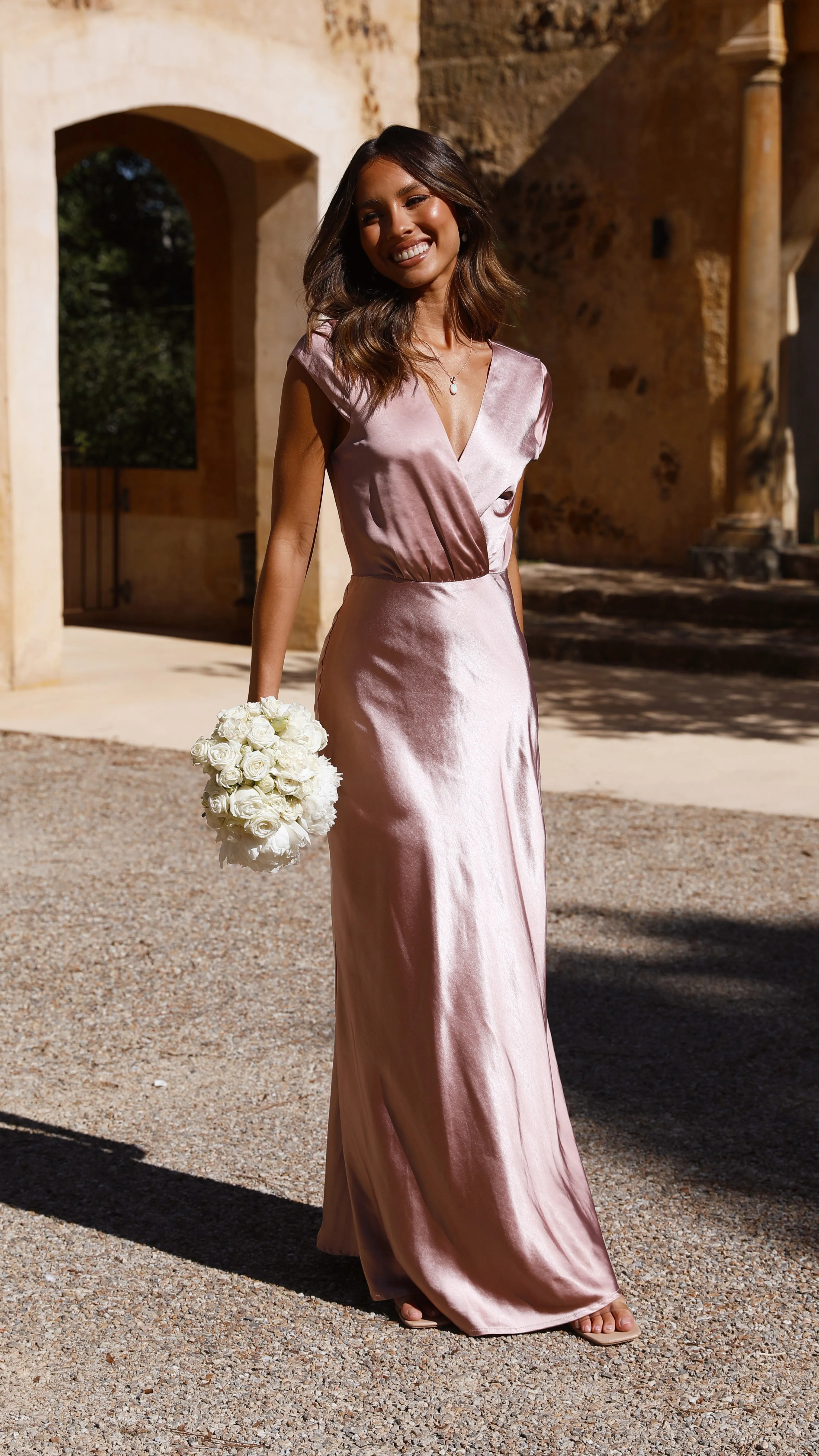 Selma Maxi Dress - Dusty Pink