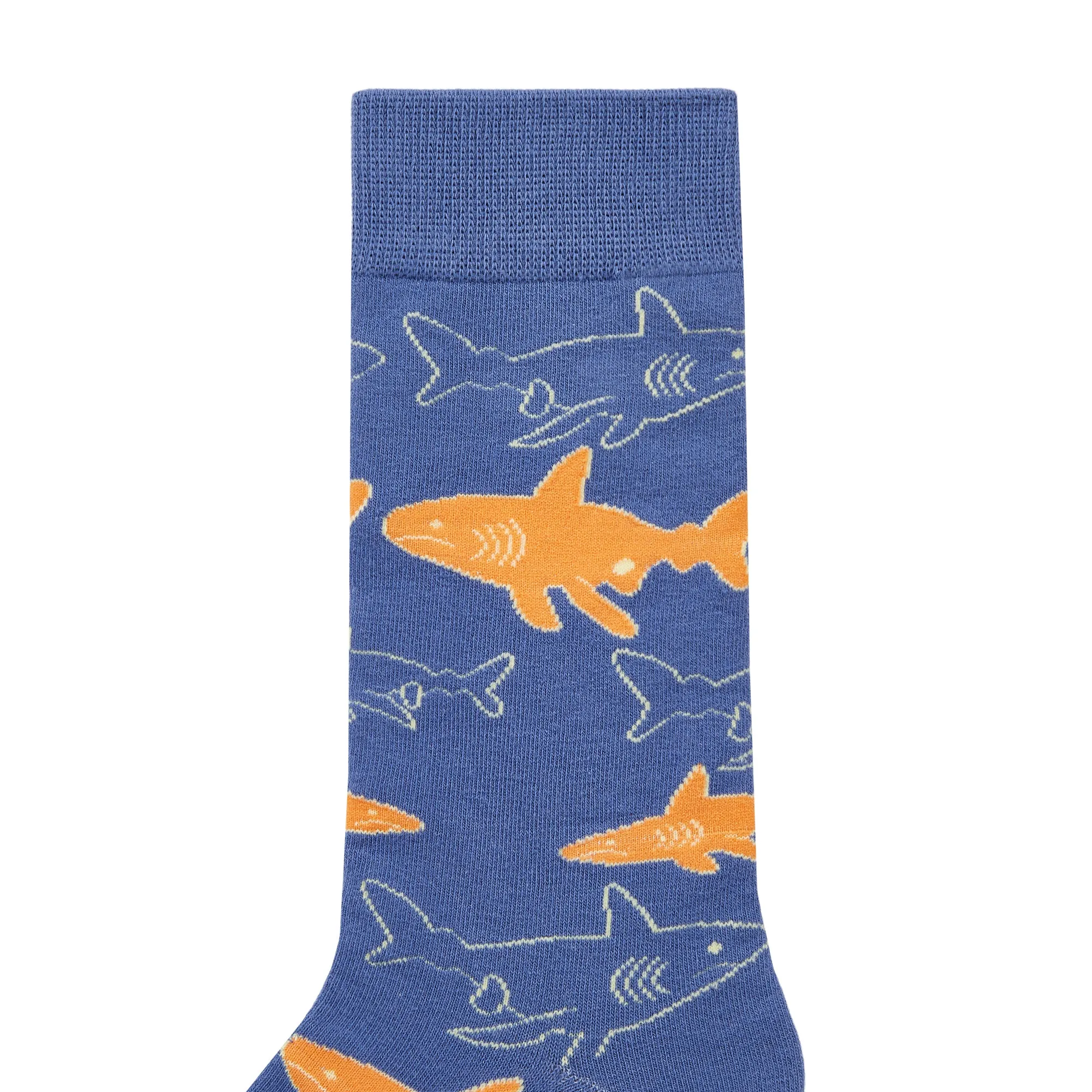 Shark Printed Crew Length Socks