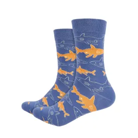 Shark Printed Crew Length Socks