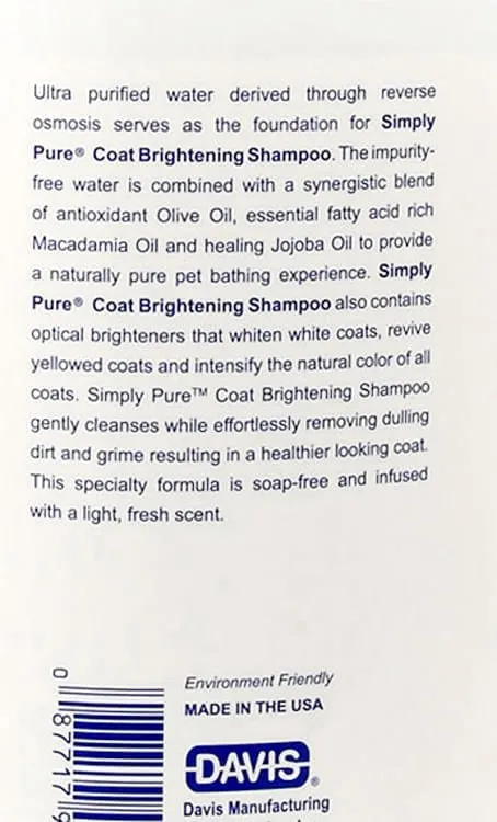 Simply Pure Coat Brightening Shampoo