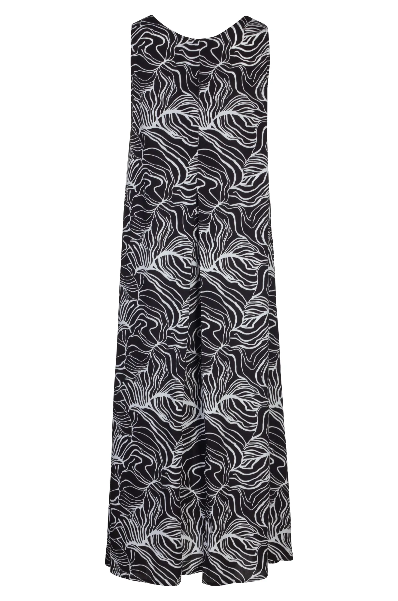 Sleeveless Maxi Dress | Black Ivory Lines | 3345A1