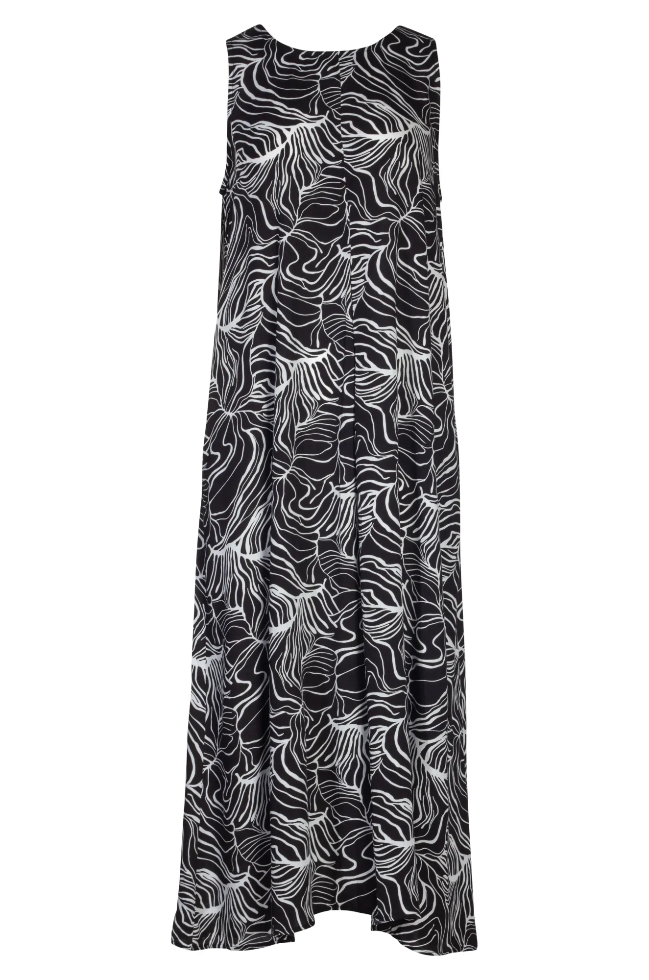 Sleeveless Maxi Dress | Black Ivory Lines | 3345A1