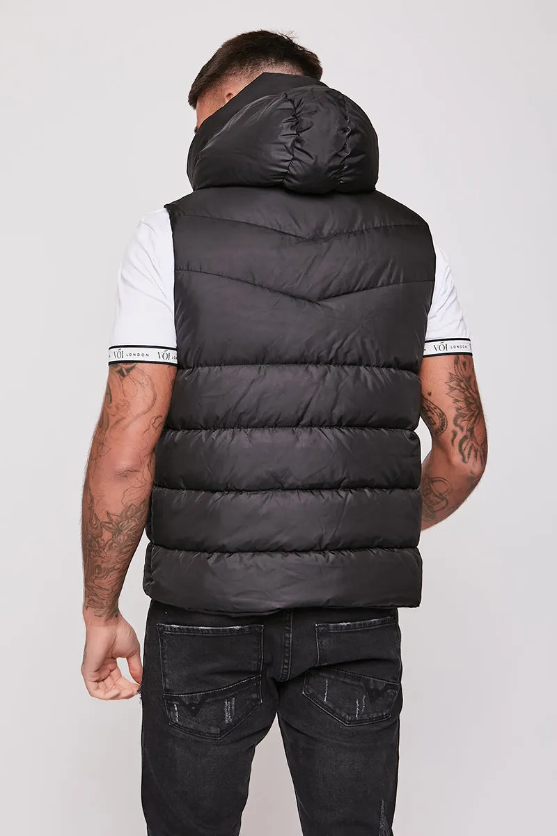 Stone Bridge Park Funnel Neck Gilet Black