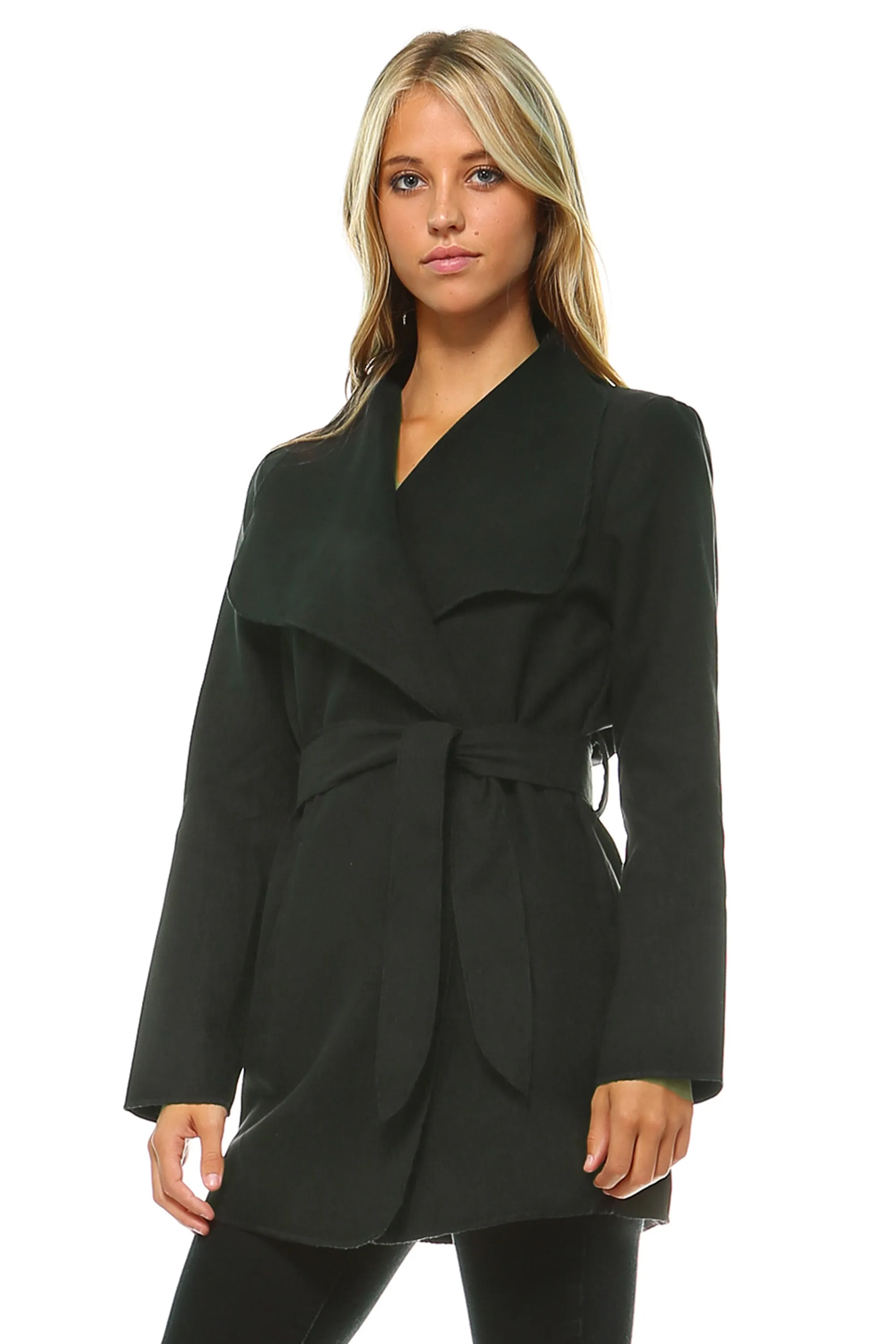 Tailored Style Tie Waist Trench Coat