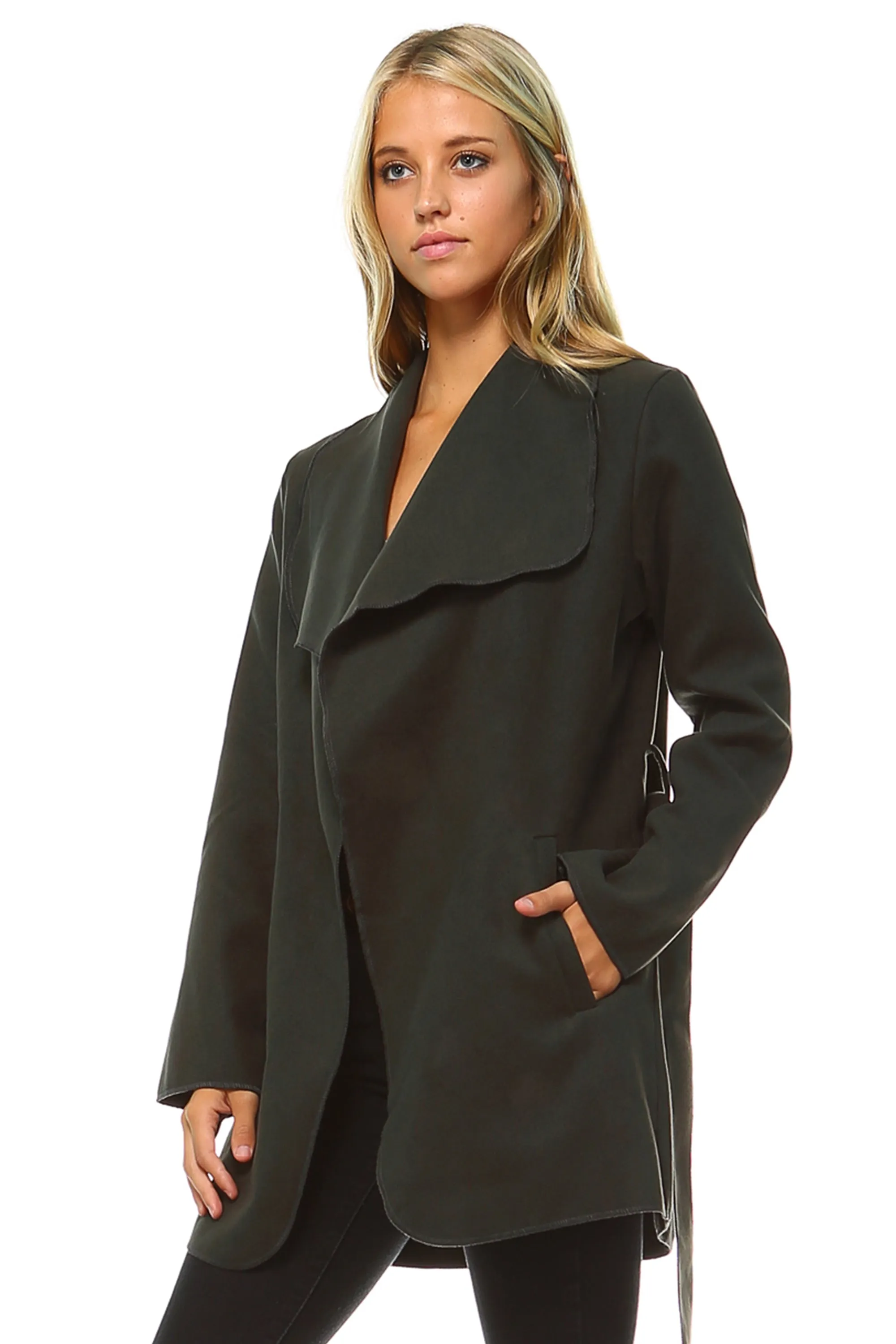 Tailored Style Tie Waist Trench Coat