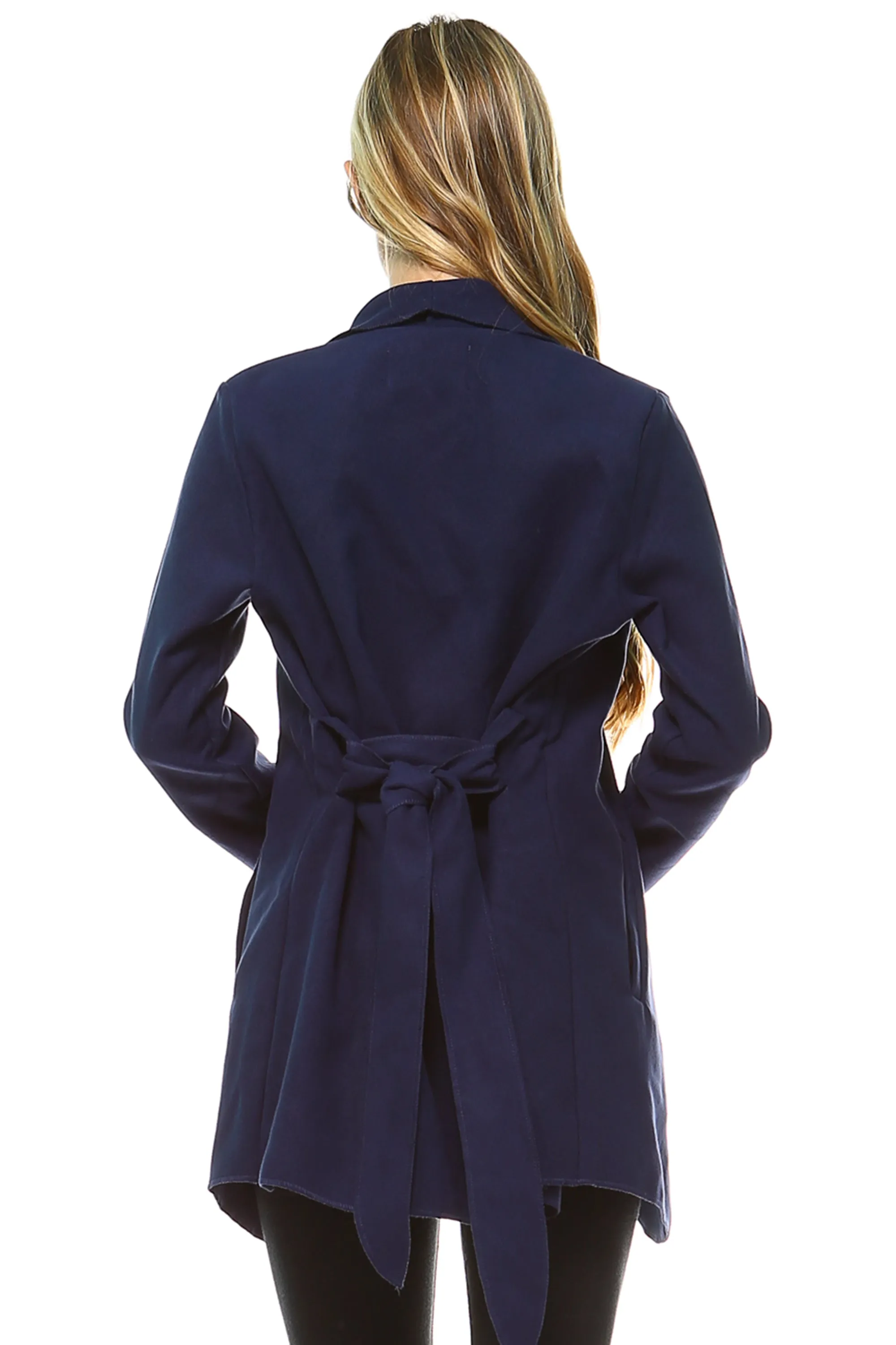 Tailored Style Tie Waist Trench Coat