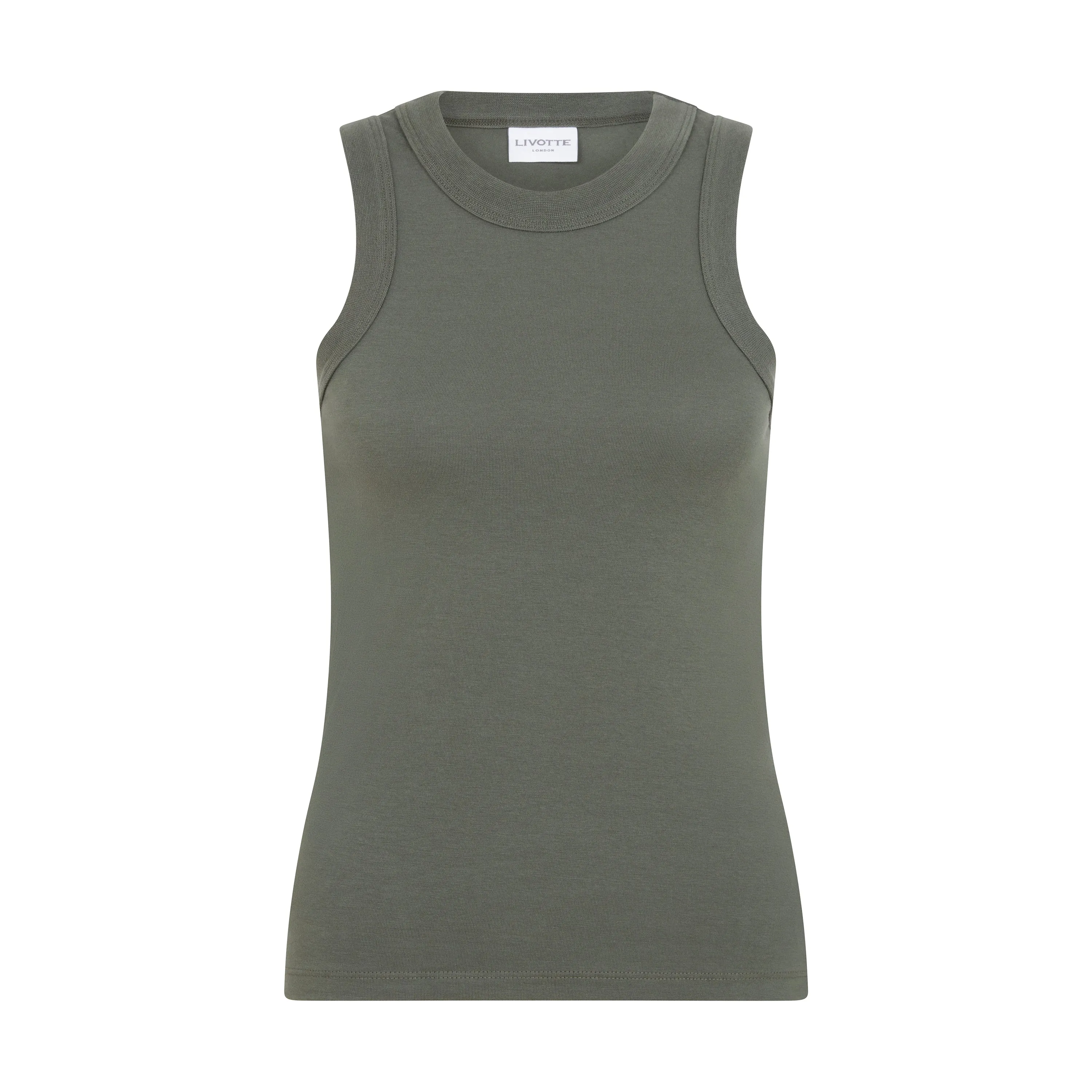 TARA-CREW NECK RACER BACK TANK TOP