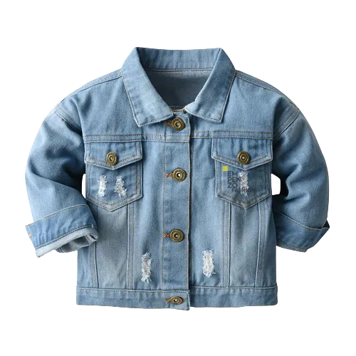 Top Spring Autumn Fashion Baby Girls Denim Coats, Jacket