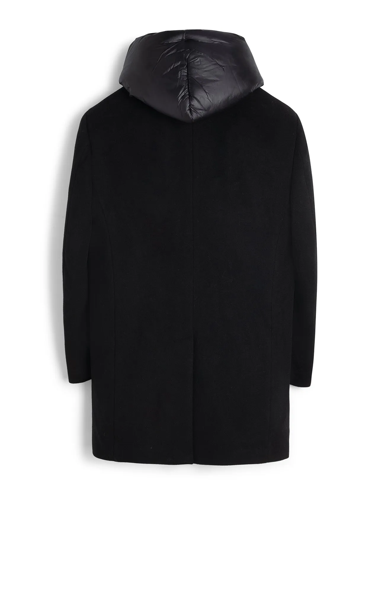 TRENTON BLACK WOOL & CASHMERE TOPCOAT