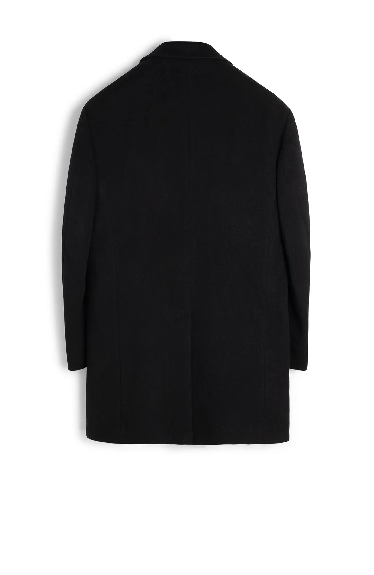 TRENTON BLACK WOOL & CASHMERE TOPCOAT