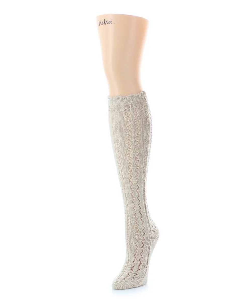 Tri Zag Chunky Knit Knee High Socks