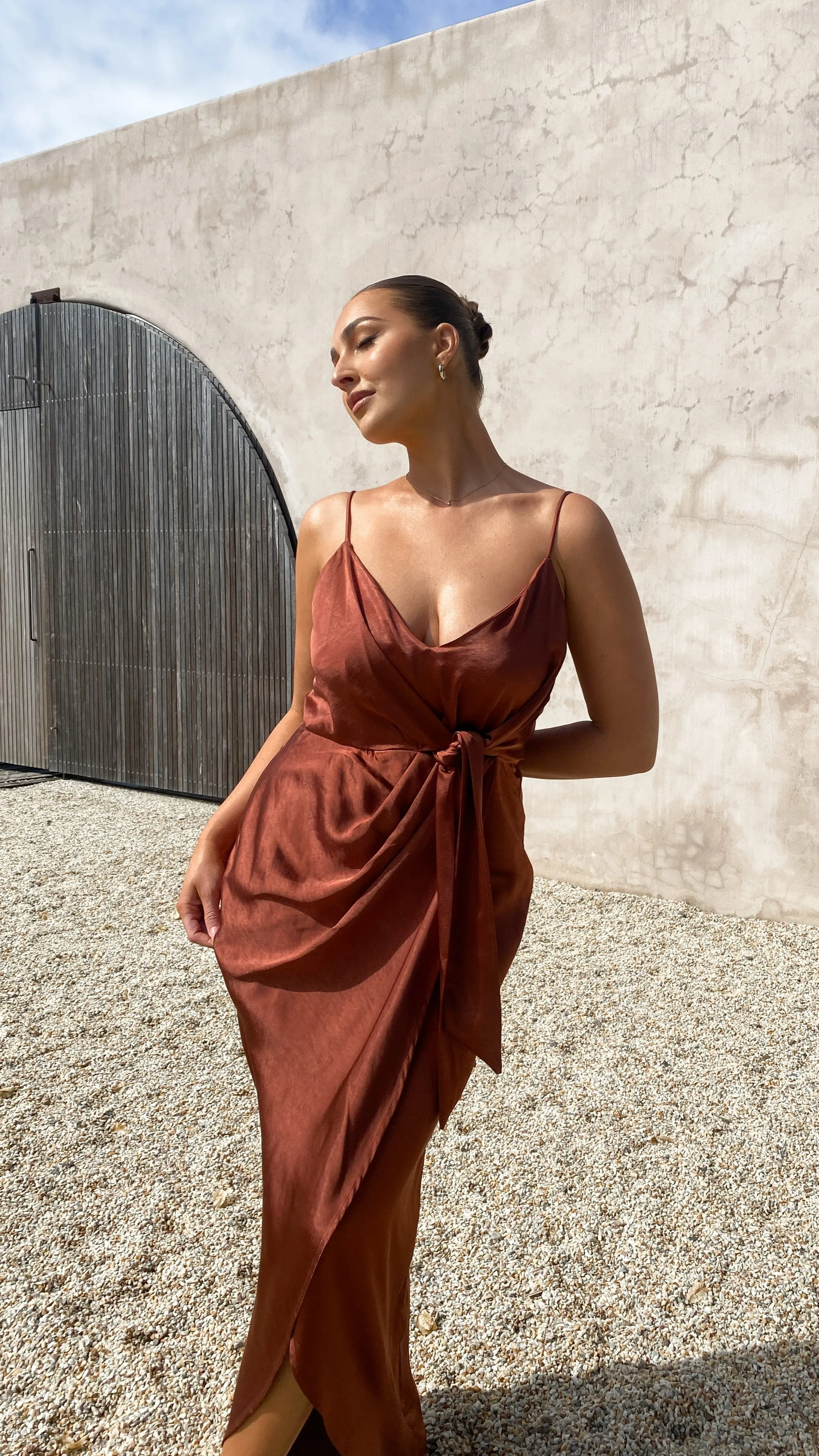 Tyra Maxi Dress - Rust