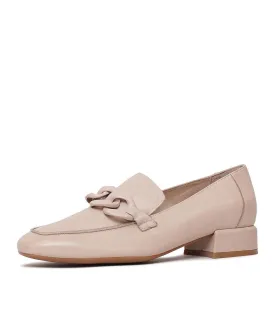 Vivek Nude Leather Loafers