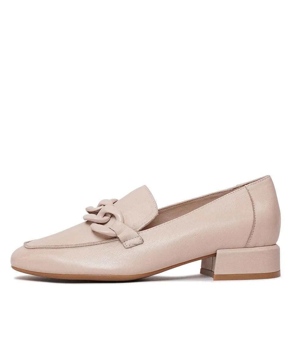 Vivek Nude Leather Loafers