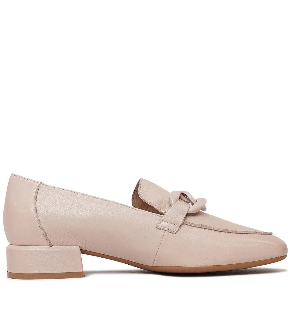 Vivek Nude Leather Loafers