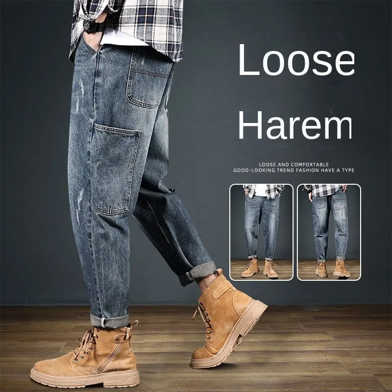 West Louis™ Fashion Harem Straight Cargo Jeans