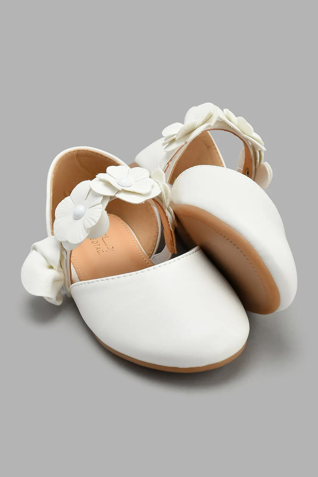 White Floral Trim Ballerina