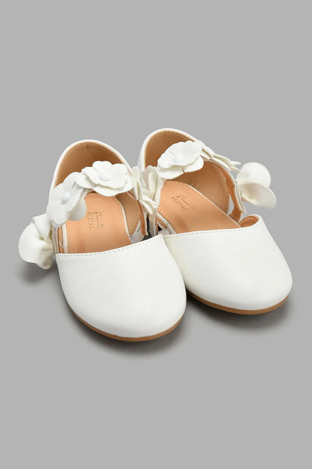 White Floral Trim Ballerina