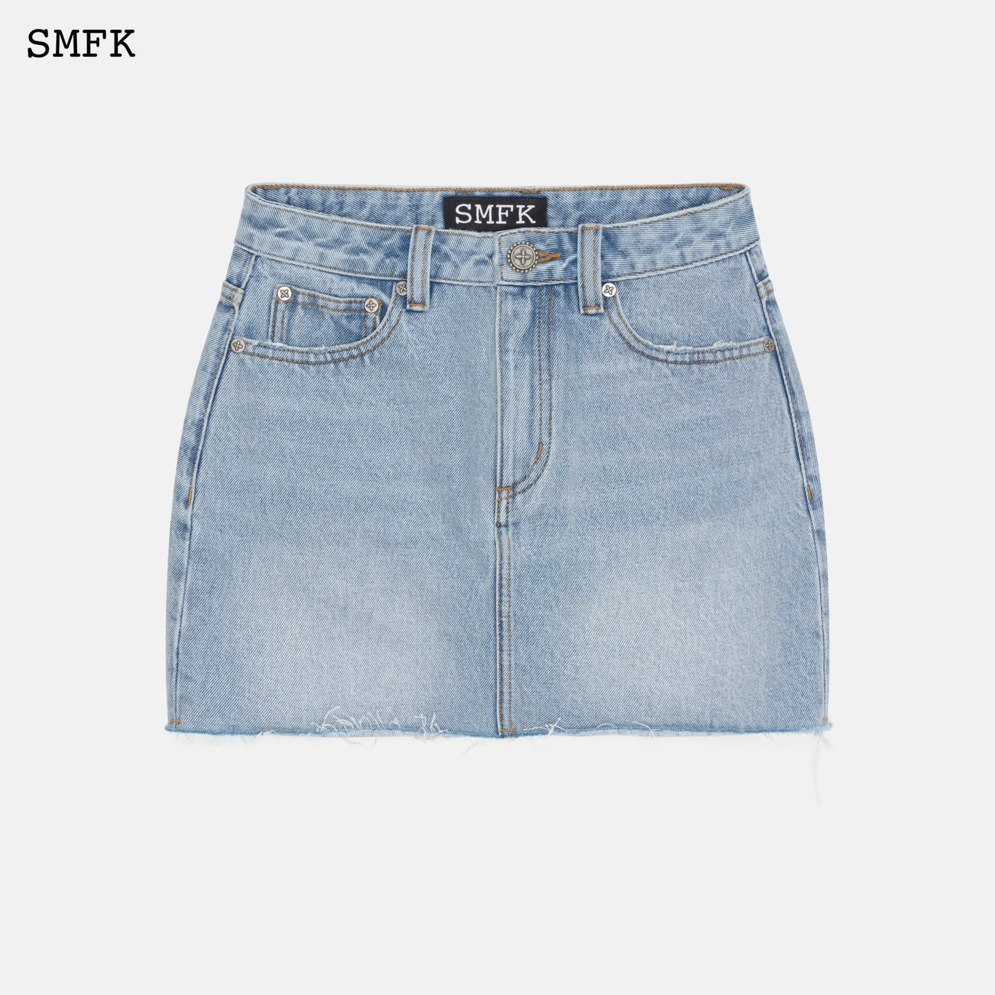 Wilderness Wandering Blue Jeans Short Skirt