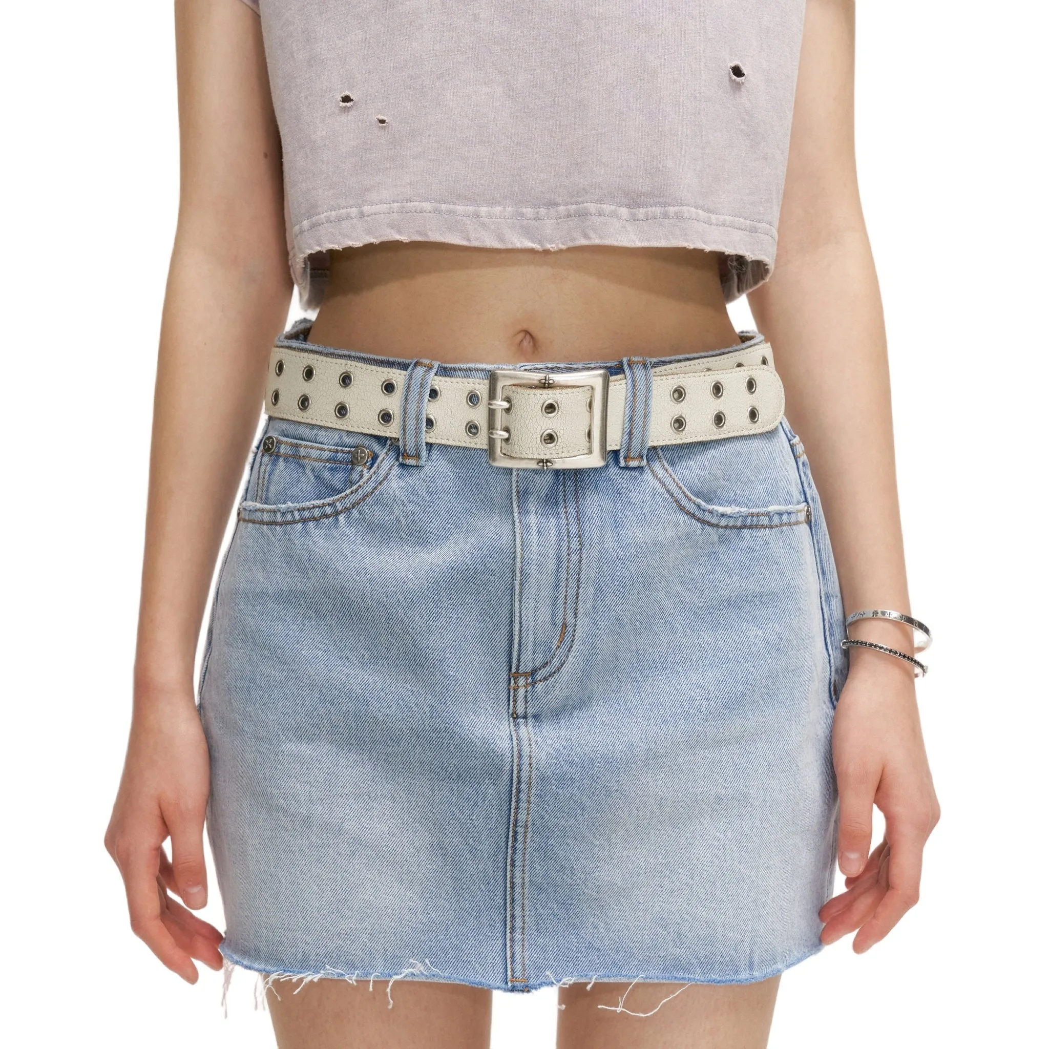 Wilderness Wandering Blue Jeans Short Skirt