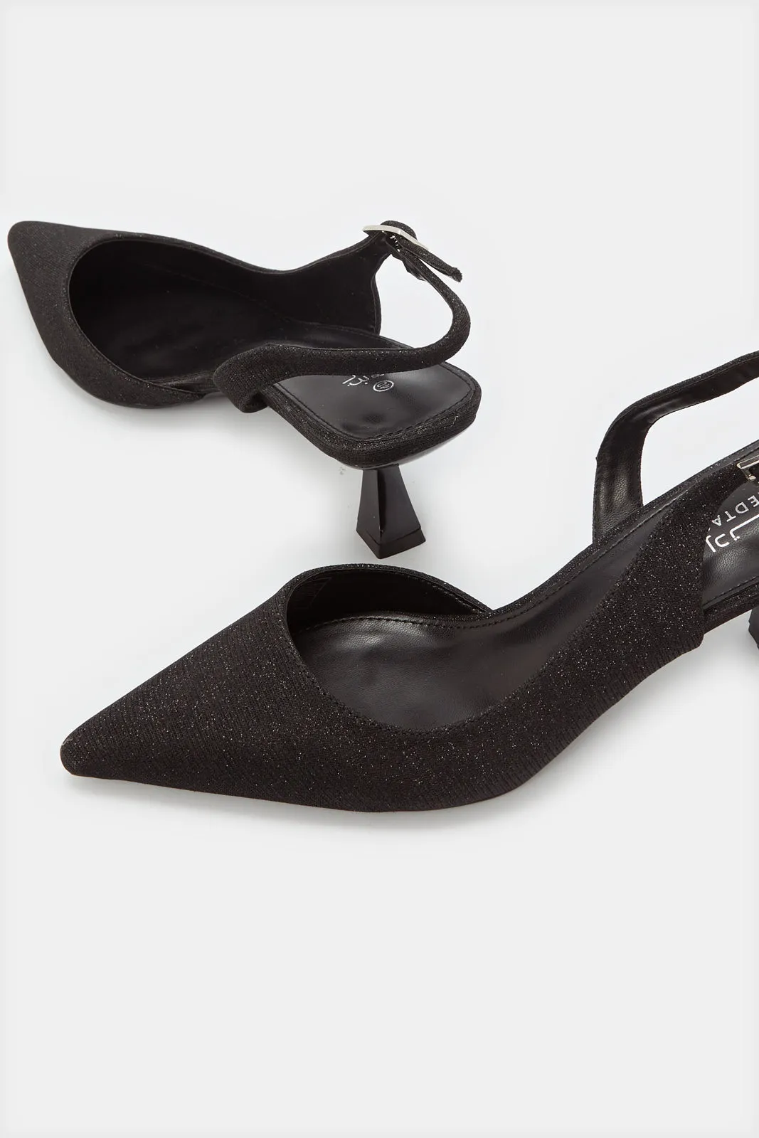 Women Black Sling Back Mule