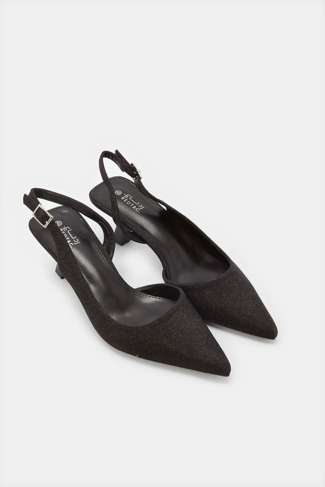 Women Black Sling Back Mule