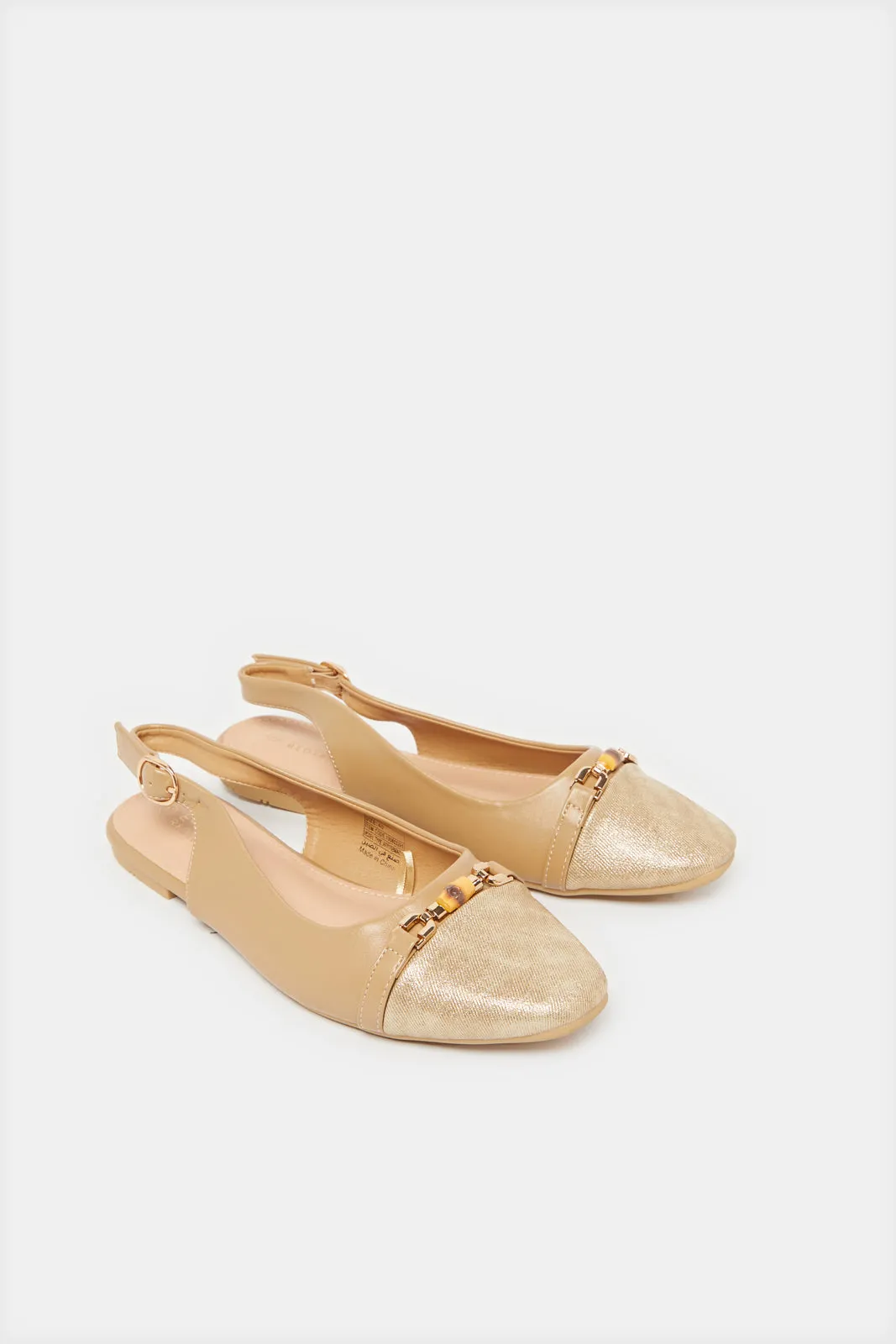 Women Taupe Slingback Shoes