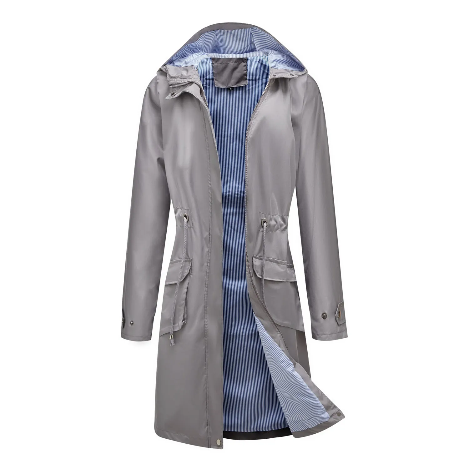 Women's Outdoor Raincoats Hooded Trench Coats