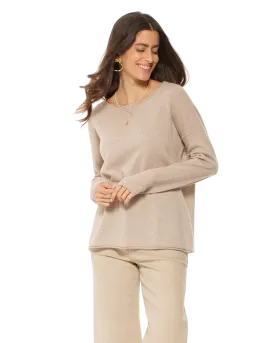 Women's Pure Cashmere Lounge Sweater Beige