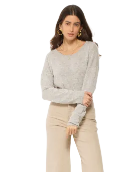 Women's Pure Cashmere Lounge Sweater Light Grey