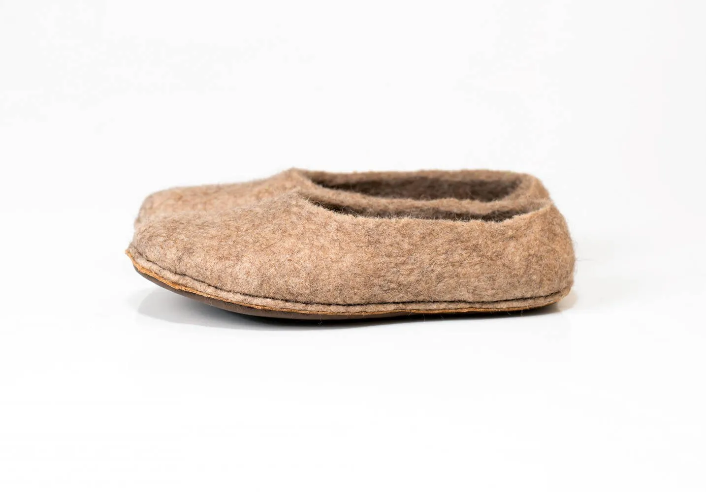 Women's Sheep & Alpaca Wool Slippers - Beige