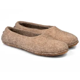 Women's Sheep & Alpaca Wool Slippers - Beige