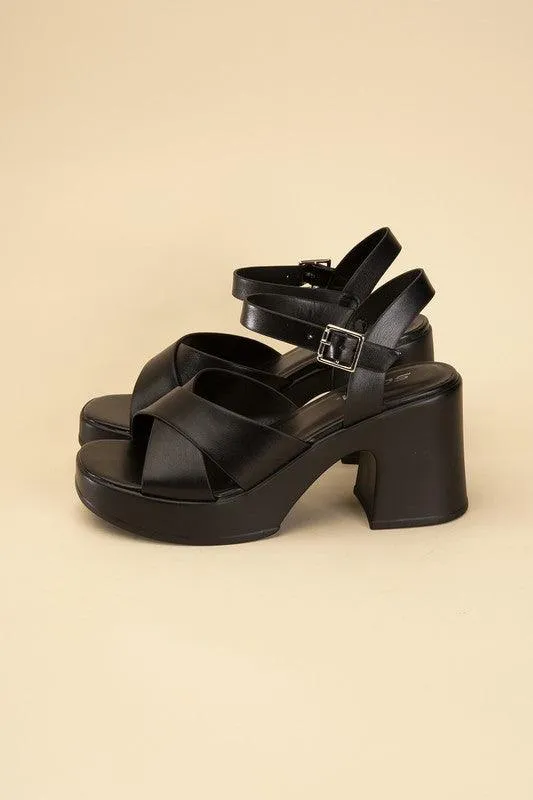 Womens Shoes Criss Cross Sandals Heels