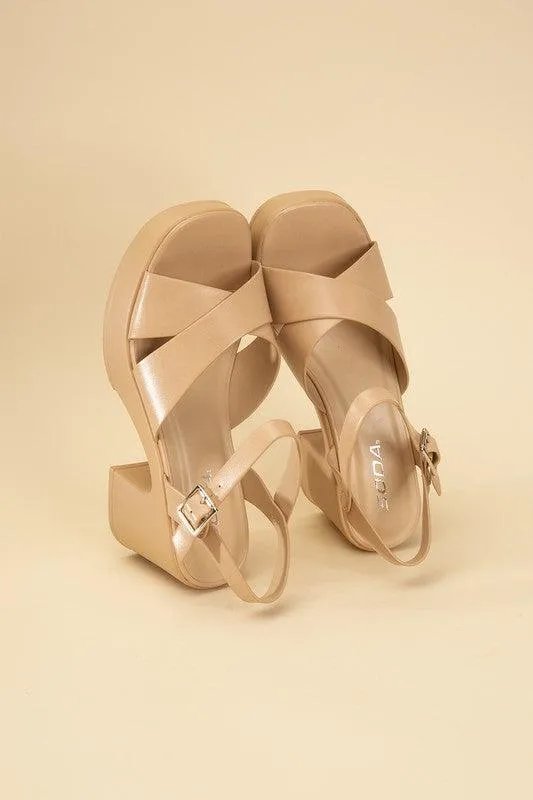 Womens Shoes Criss Cross Sandals Heels