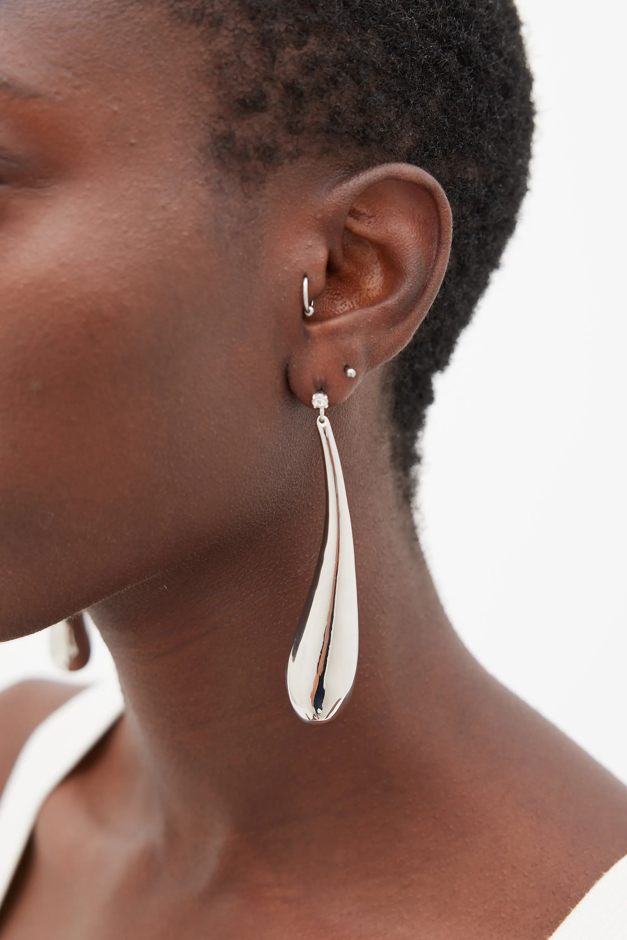 X H&M Silver Teardrop Earrings